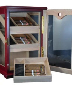 cigar humidor for sale, 150 CT Bubinga Cigar Humidor Mahogany Lining Cabinet for Cigars